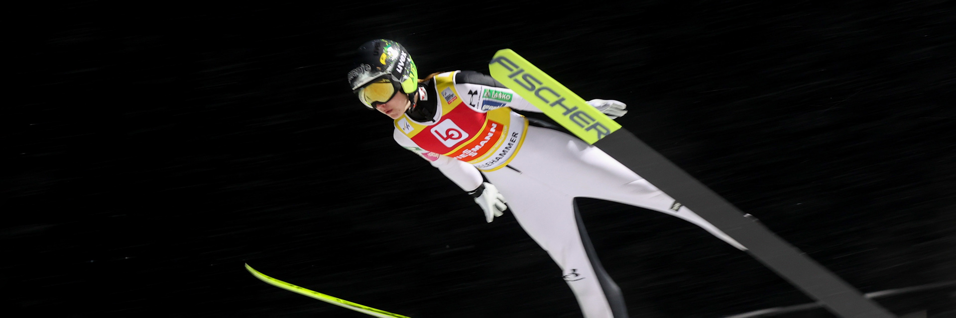 LILLEHAMMER,NORWAY,03.DEC.21 - NORDIC SKIING, SKI JUMPING - FIS World Cup, normal hill, ladies, qualification. Image shows Ema Klinec (SLO). Photo: GEPA pictures/ Harald Steiner